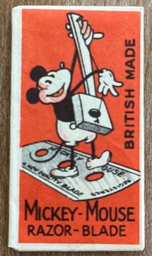 Mickey mouse razor blade 1930s - razor,