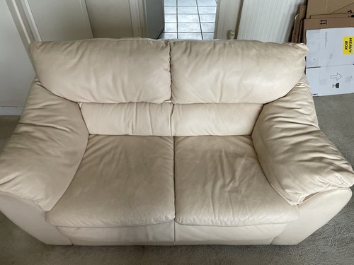 Cream leather 2 - cream, 2-seater
