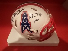 Billy "White Shoes" Johnson Signed Oilers Mini Helmet W/NFL TOP 100 JSA WC214180