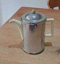 1950s art deco insulated coffee pot ceramic inner 8 inches tall English