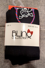 Bling Collection Girls Tights Black  Size 0 Shoe size Euro 19-21 US 3.5-5.5 Baby