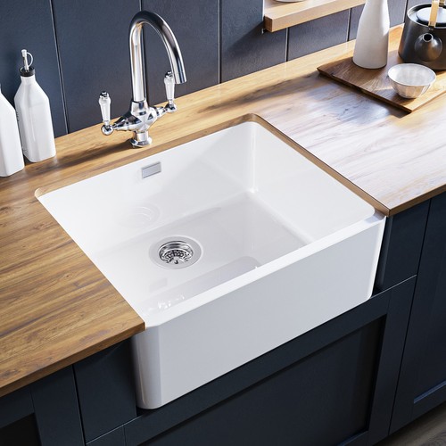 Single bowl undermount white - single,
