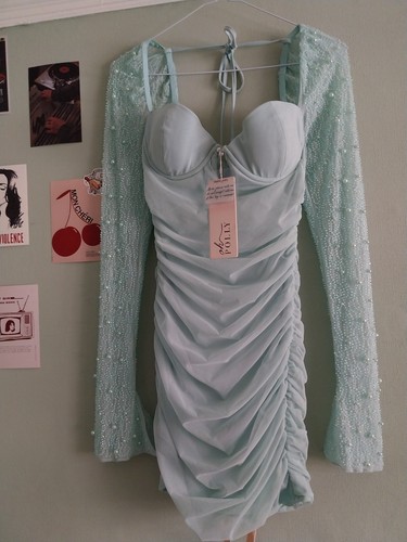 Polly beaded ruched dress - oh,