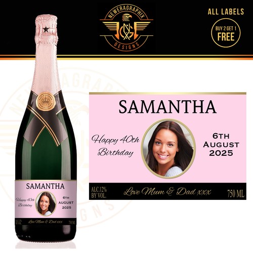 Personalised champagne - personalised,