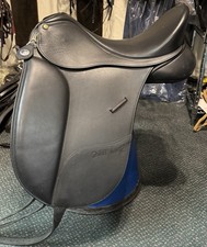 Bates Cair Black Leather 17" Isabell Werth Dressage Adjustable Saddle REDUCED