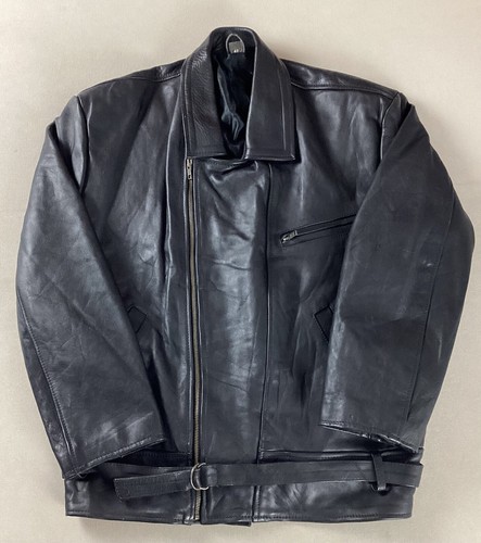 Vintage leather biker - leather, jacket