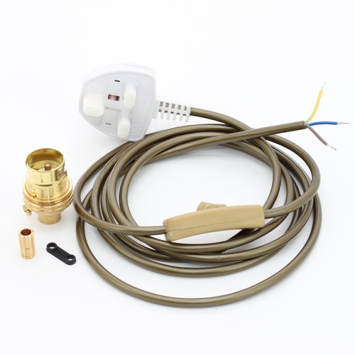Wooden base lamp kit - kit, with