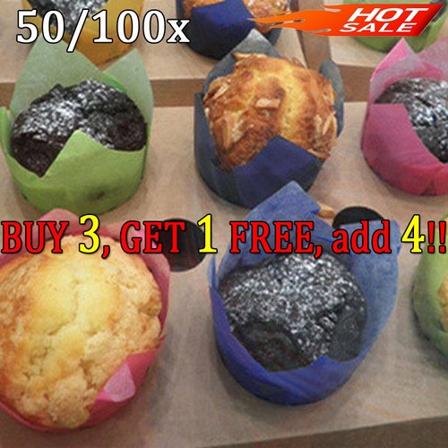 100pc large tulip cupcake - large,