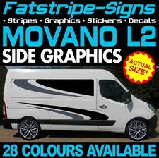 to fit VAUXHALL MOVANO L2 MWB GRAPHICS STICKERS STRIPES DECALS CAMPER VAN