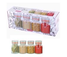 Set Of 4 Glass Clip Seal Spice