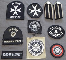 Job Lot St John Ambulance Brigade Badges Limerick  London Insignia First Aid SJ8