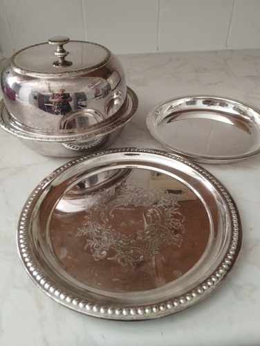 Silver plated serving dish - serving,