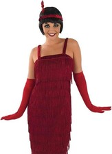 Ladies 1920s Roaring Red