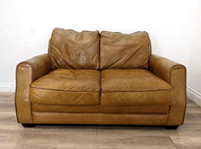 SOFA 2 Seater Tan Real Leather