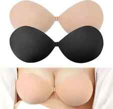 Silicone Strapless Push Up Bra Backless Self Adhesive Invisible Lace Stick On UK
