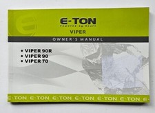 GENUINE IN VERY GOOD CONDITION ETON VIPER 70/90/90R KIDS QUAD OWNERS MANUAL 2009