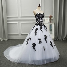 Black Applique Wedding Dresses
