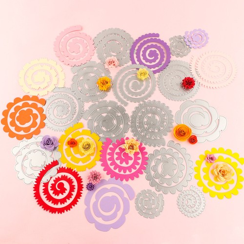 Large spiral rolled flower - 3d,