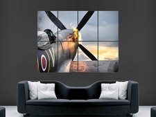 SUPERMARINE SPITFIRE AEROPLANE WAR GIANT WALL  POSTER ART PICTURE PRINT LARGE