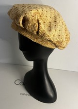 Mustard Yellow 1960s Vintage Inspired French Style textured Beret