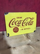 coca cola enamel sign