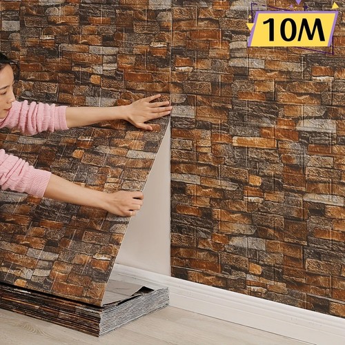 10m retro wall sticker - 3d,