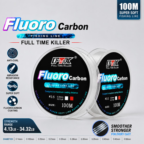 Fluorocarbon fishing line 100m - line,