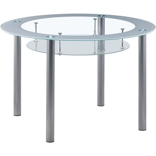 Round glass grey - glass, table