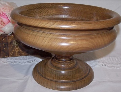 Vintage fruit bowl wooden - fruit, hand