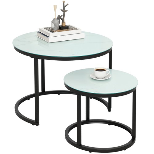 Homcom glass coffee table - homcom,