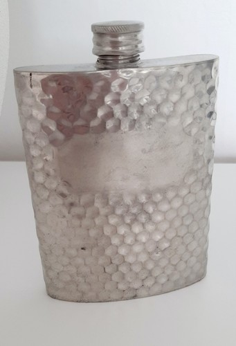 Hip flask pewter - pewter, hammered