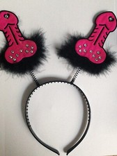 Hen Party Diamante Furry Willy Boppers / Headband