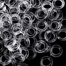 13mm Clear Plastic Roman Blind Curtain Rings - Packs of 10, 20, 50 & 100