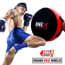 Kick Shield Punch Pad Round Strike Bag Boxing MMA Martial Arts Training Focus