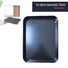 10 inch Everyday Oven Tray Set Roasting Pan Baking Bakeware Carbon Steel UK