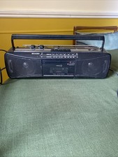 Sharp Radio Cassette Tape Player QT-250 Stereo BoomBox Tested Working