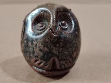 Antique Brown Stoneware Owl