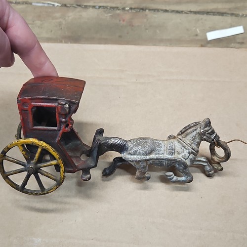 Vintage cast iron - cast, horse-drawn
