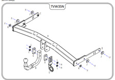 VW Tiguan Tow Bar 2008 to 2016