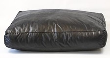 Dog Bed, Black Faux Leather