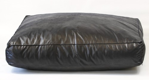 Dog bed black faux - bed,,