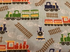Trains sky poly - poly, cotton