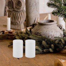  20pcs Foam Cylinders Crafts Christmas Ornament Foam Tube White Polystyrene