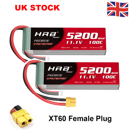 2pcs hrb 5200mah xt60 1v - 3s,