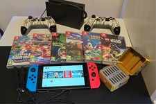 Nintendo Switch Joy-Con 32GB Video Game Console - Neon Red/Neon Blue - 6 GAMES