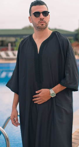 Men black moroccan - black,