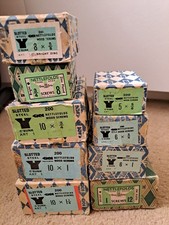 Steel Countersunk Screws Slotted Head Nettlefolds (4,5,6,7,8,10,12 # x Length)