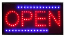 Led open sign for shop - open, window