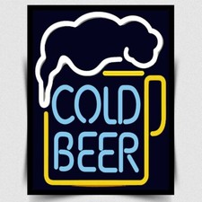 NEON STYLE COLD BEER Print