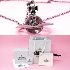 Vivienne Westwood Necklace Gun Metal XXL 3D Orb Pendant With Crystals & Box